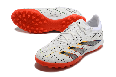 Men's Adidas Predator 24 Elite TF Artificial Turf Low-Tops Football Shoes - White/Black/Red