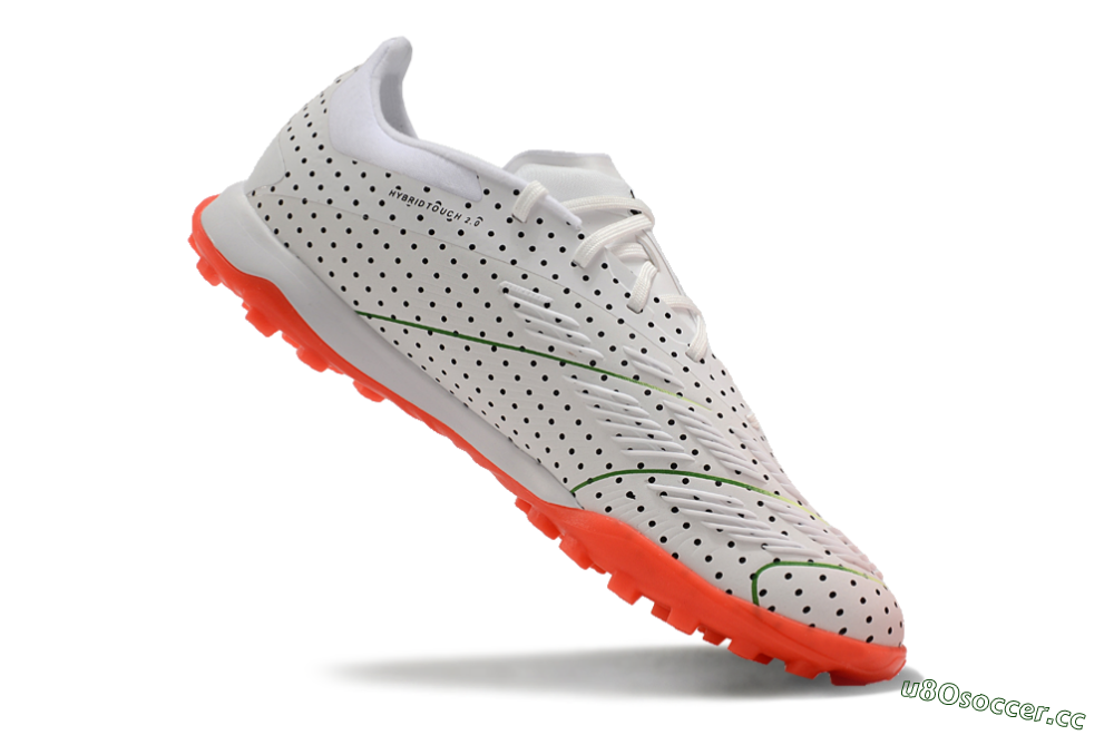 Men's Adidas Predator 24 Elite TF Artificial Turf Low-Tops Football Shoes - White/Black/Red 4
