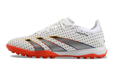 Men's Adidas Predator 24 Elite TF Artificial Turf Low-Tops Football Shoes - White/Black/Red