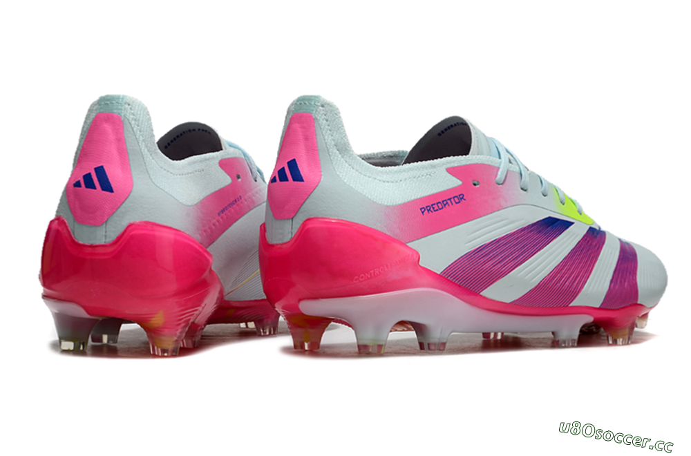Men's Adidas Predator 24 Elite FG Firm Ground Low-Tops Football Boots - Jade/Blue/Pink 6