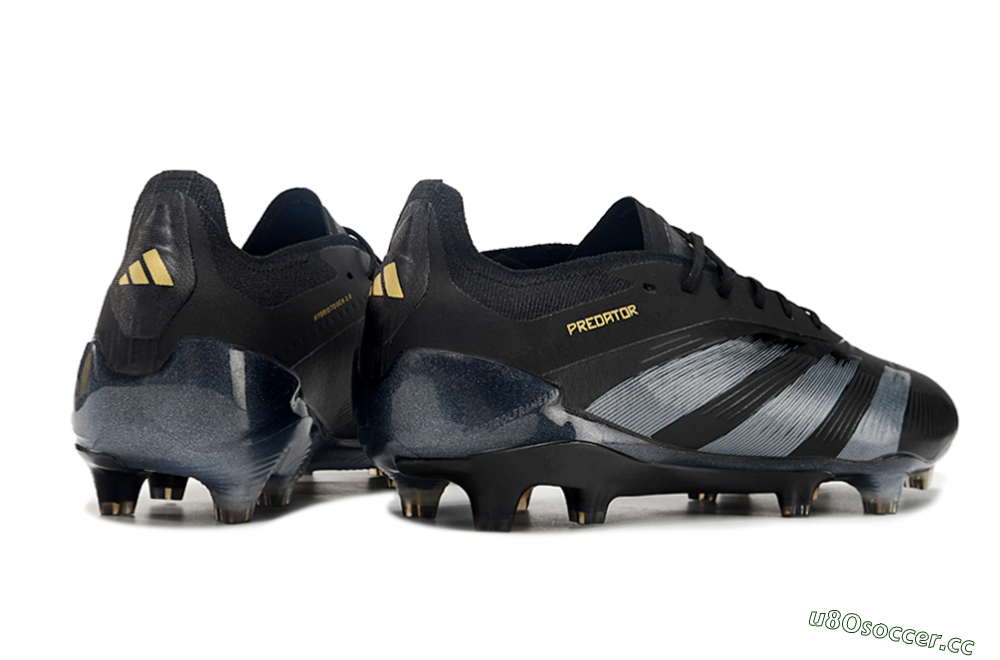 Men's Adidas Predator Elite 24 FG Firm Ground Low-Tops Football Boots - Black/Silver/Yellow 6