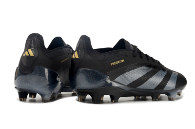 Men's Adidas Predator Elite 24 FG Firm Ground Low-Tops Football Boots - Black/Silver/Yellow