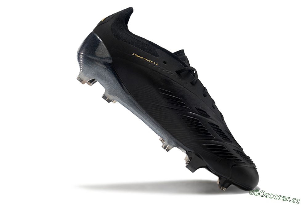 Men's Adidas Predator Elite 24 FG Firm Ground Low-Tops Football Boots - Black/Silver/Yellow 4