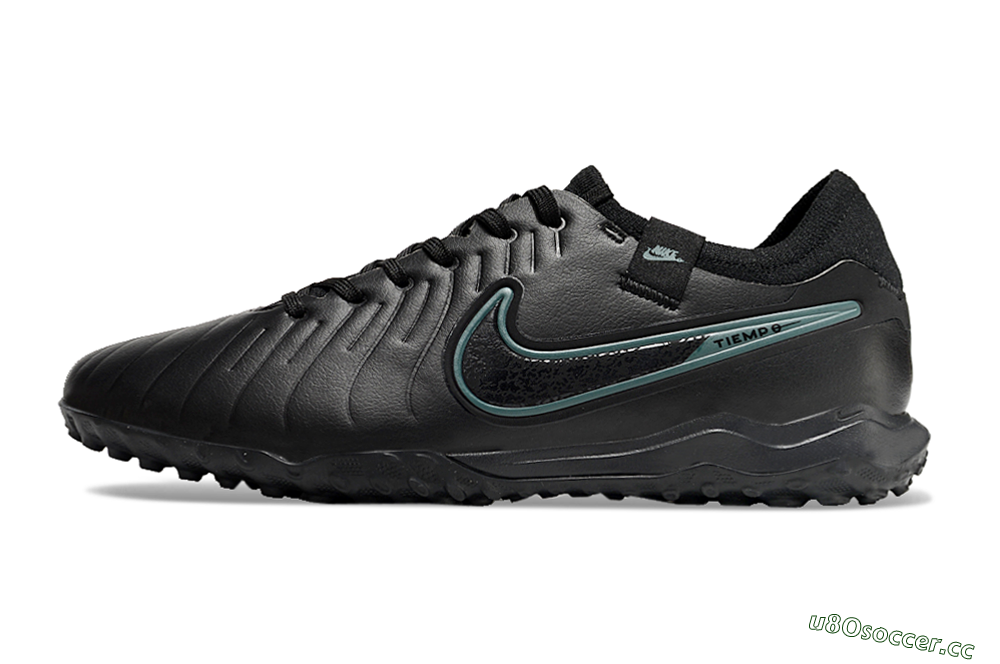 Men's Nike Tiempo Legend 10 Pro TF Artificial Turf Low-Tops Football Shoes - Black/Jade 0