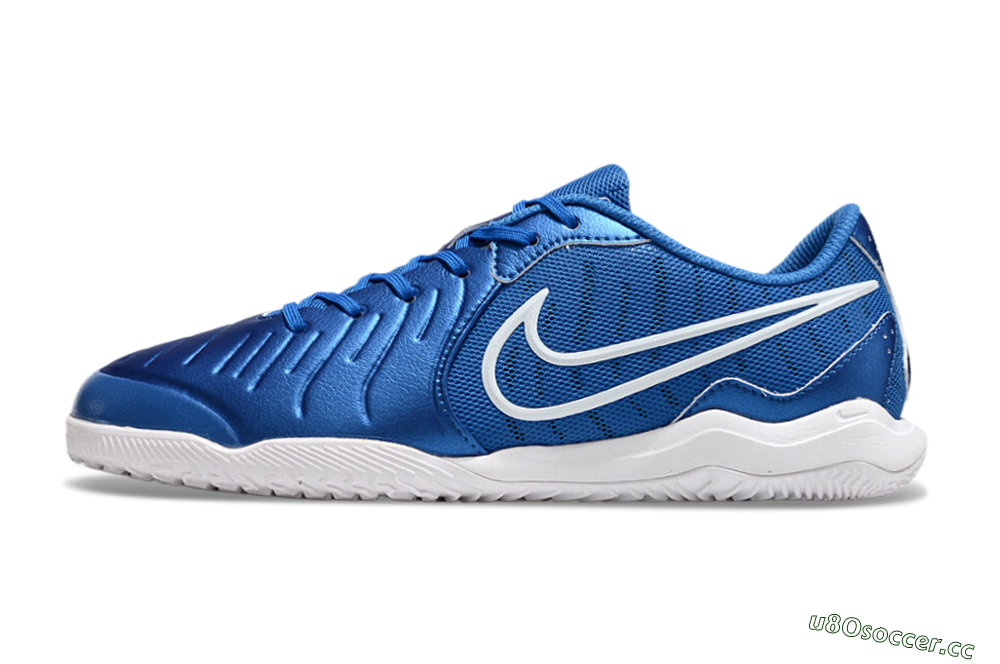 Men's Nike Tiempo Legend 10 Academy IC Indoor & Futsal Low-Tops Football Shoes - Blue/White 0