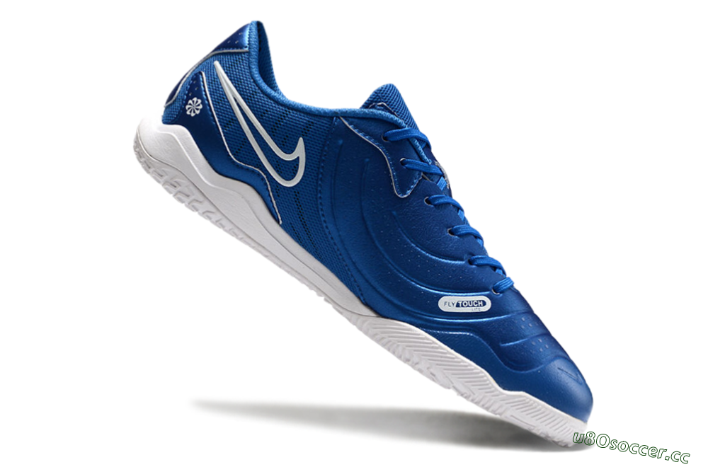 Men's Nike Tiempo Legend 10 Academy IC Indoor & Futsal Low-Tops Football Shoes - Blue/White 4