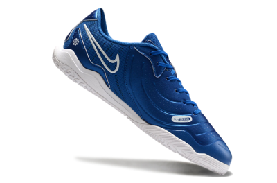 Men's Nike Tiempo Legend 10 Academy IC Indoor & Futsal Low-Tops Football Shoes - Blue/White