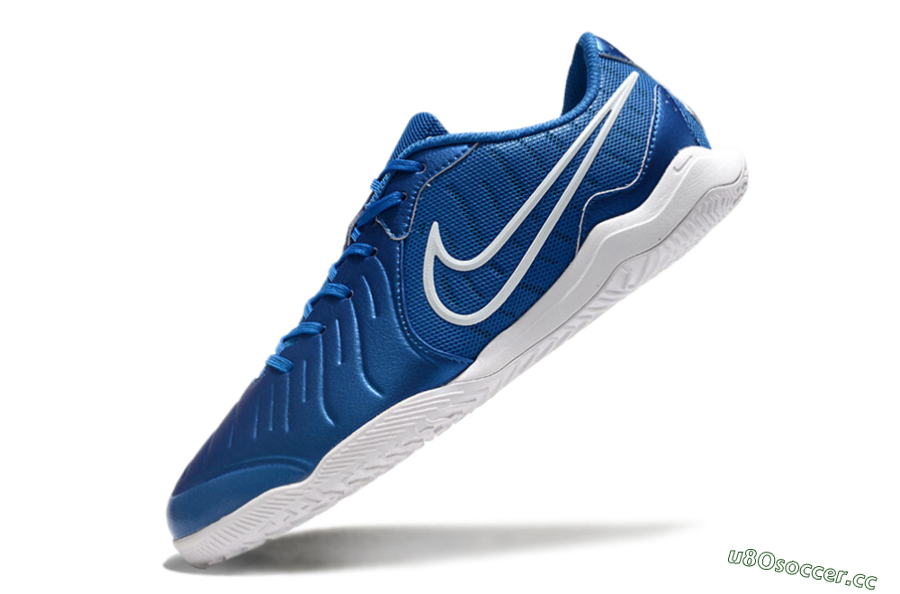 Men's Nike Tiempo Legend 10 Academy IC Indoor & Futsal Low-Tops Football Shoes - Blue/White 5