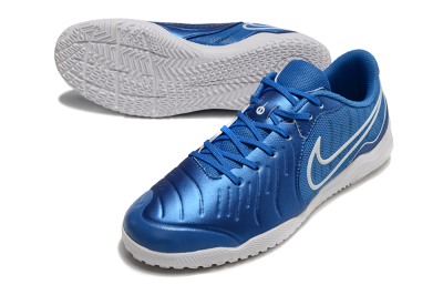 Men's Nike Tiempo Legend 10 Academy IC Indoor & Futsal Low-Tops Football Shoes - Blue/White