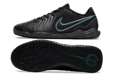Men's Nike Tiempo Legend 10 Academy IC Indoor & Futsal Low-Tops Football Shoes - Black/Jade