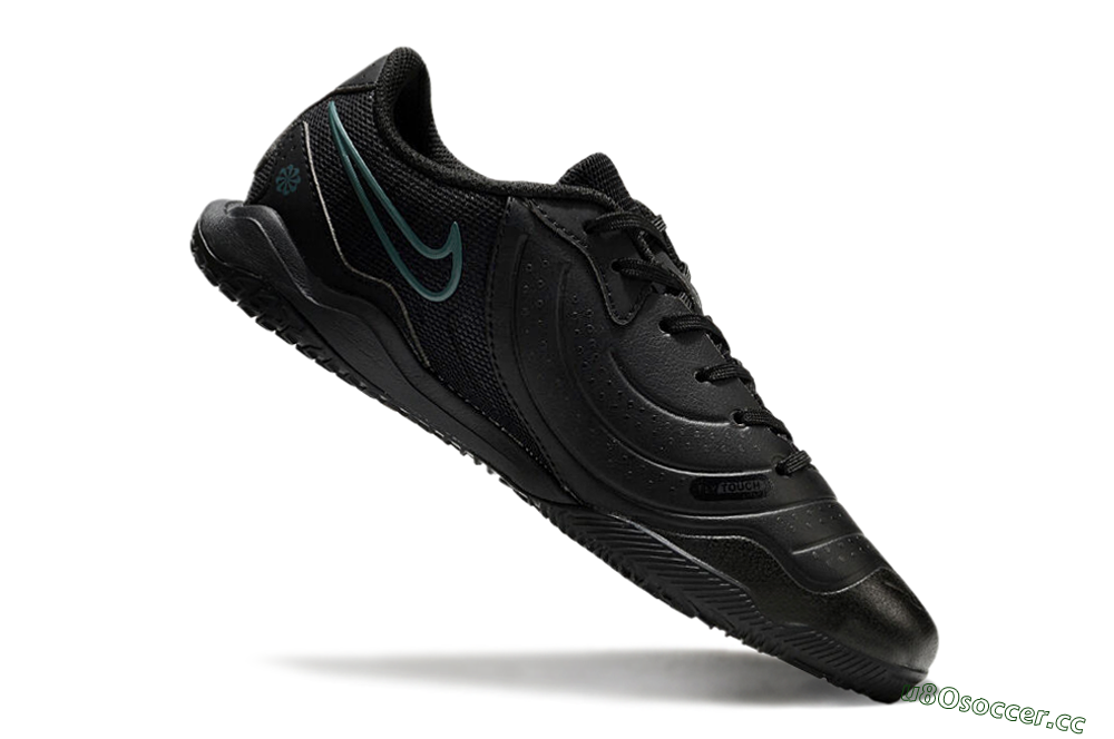 Men's Nike Tiempo Legend 10 Academy IC Indoor & Futsal Low-Tops Football Shoes - Black/Jade 4