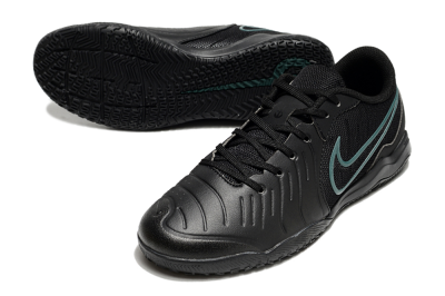 Men's Nike Tiempo Legend 10 Academy IC Indoor & Futsal Low-Tops Football Shoes - Black/Jade