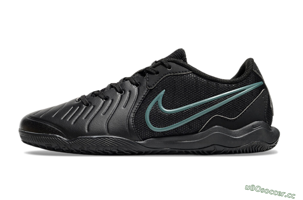 Men's Nike Tiempo Legend 10 Academy IC Indoor & Futsal Low-Tops Football Shoes - Black/Jade 0