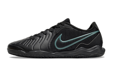 Men's Nike Tiempo Legend 10 Academy IC Indoor & Futsal Low-Tops Football Shoes - Black/Jade