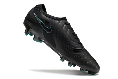 Men's Nike Tiempo Legend 10 Elite FG Firm Ground Low-Tops Football Boots - Black/Jade