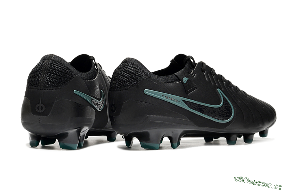 Men's Nike Tiempo Legend 10 Elite FG Firm Ground Low-Tops Football Boots - Black/Jade 6