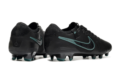 Men's Nike Tiempo Legend 10 Elite FG Firm Ground Low-Tops Football Boots - Black/Jade