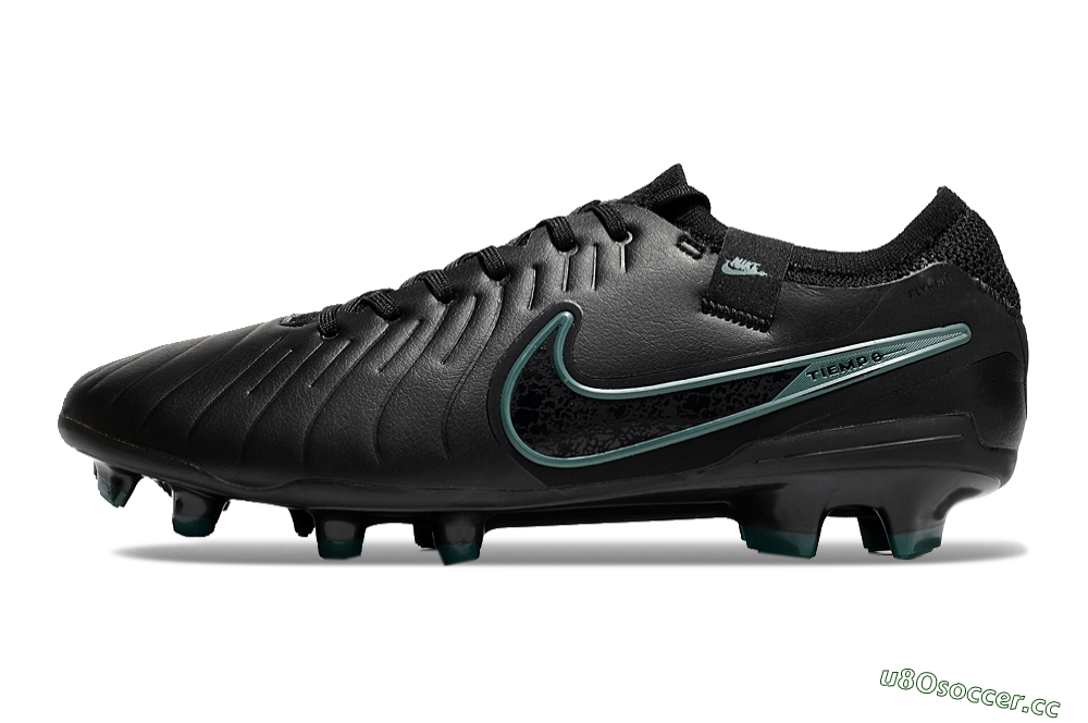 Men's Nike Tiempo Legend 10 Elite FG Firm Ground Low-Tops Football Boots - Black/Jade 0