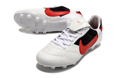 Men's Nike The Premier 3 FG Firm Ground Low-Tops Football Boots - Beige/Red/Black