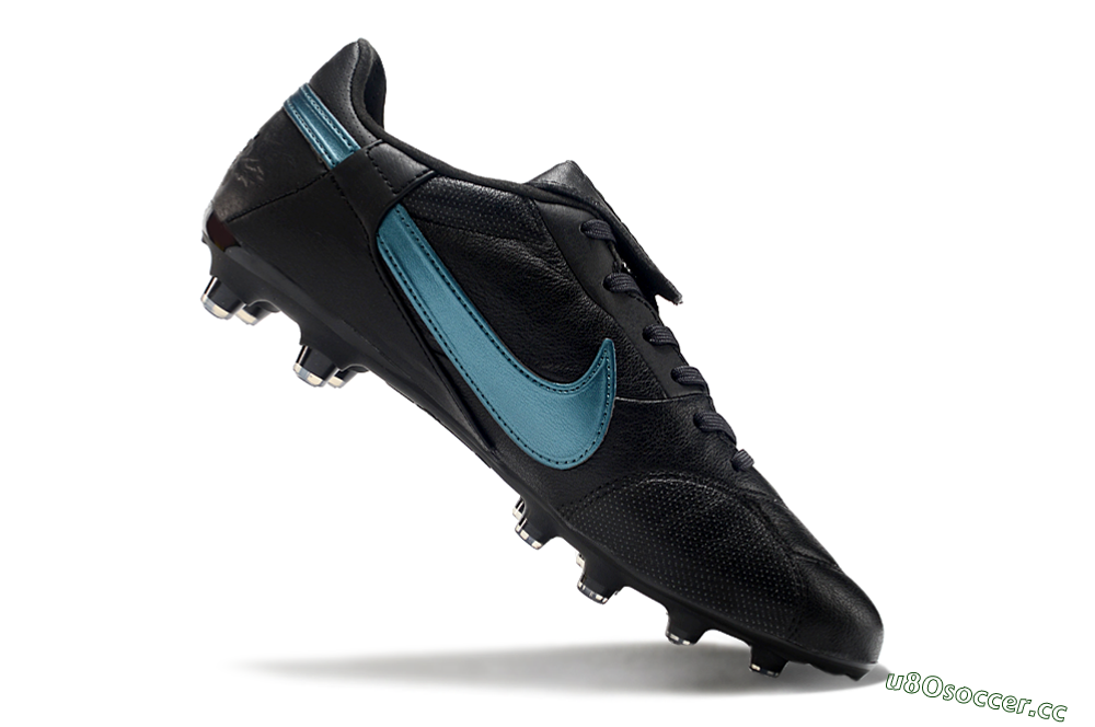 Men's Nike The Premier 3 FG Firm Ground Low-Tops Football Boots - Black/Silver/Blue 4