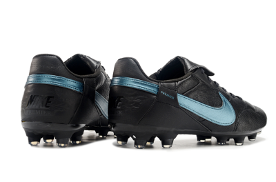 Men's Nike The Premier 3 FG Firm Ground Low-Tops Football Boots - Black/Silver/Blue