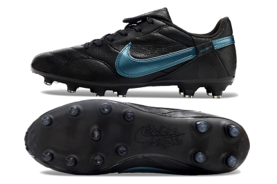 Men's Nike The Premier 3 FG Firm Ground Low-Tops Football Boots - Black/Silver/Blue
