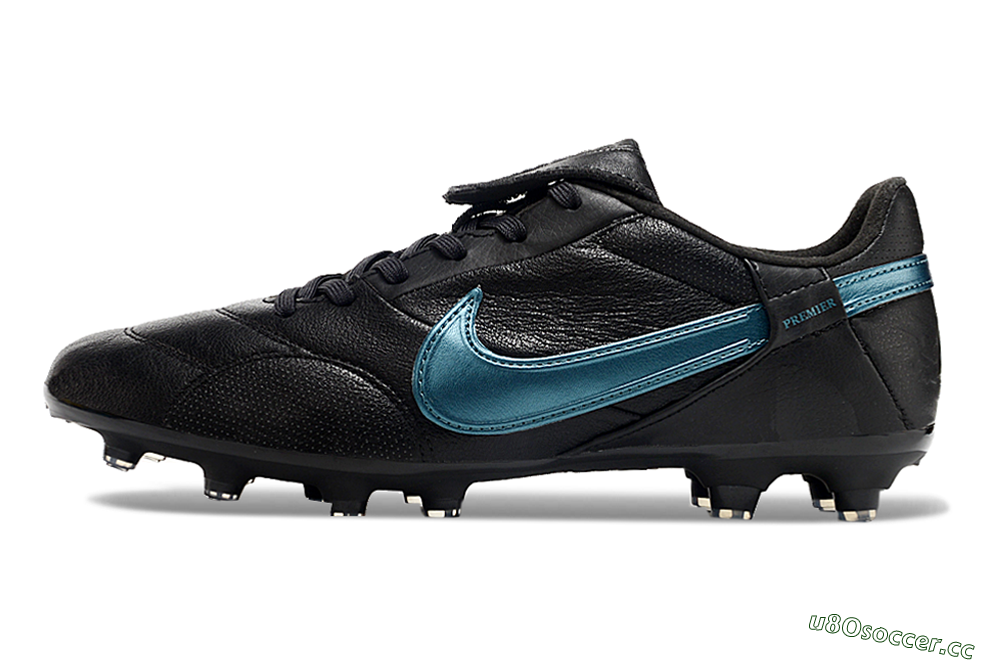 Men's Nike The Premier 3 FG Firm Ground Low-Tops Football Boots - Black/Silver/Blue 0