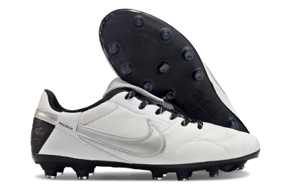 Men's Nike The Premier 3 FG Firm Ground Low-Tops Football Boots - Beige/Silver/Black