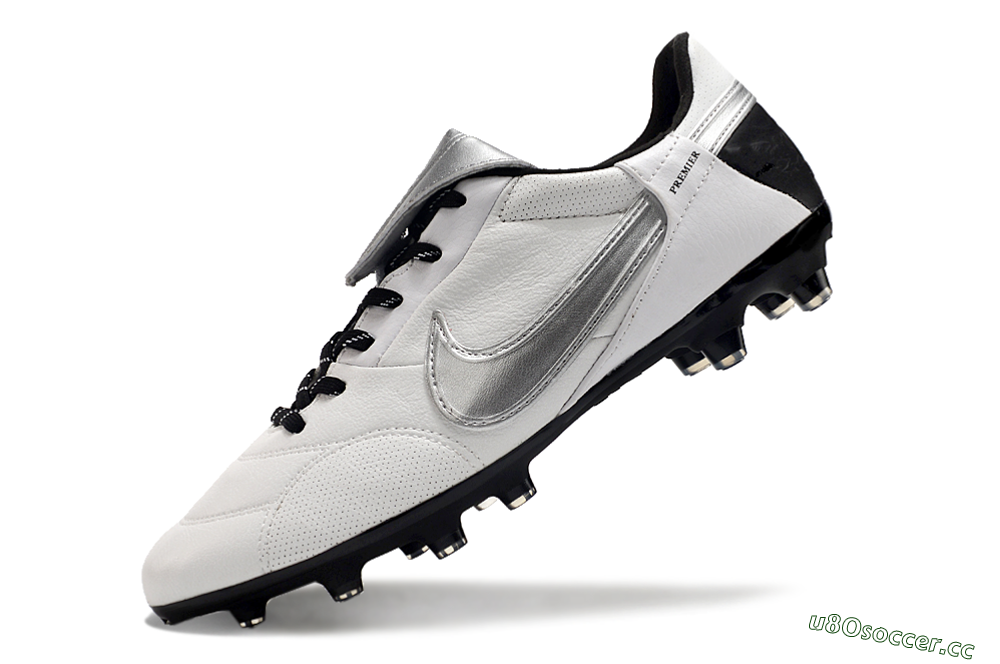 Men's Nike The Premier 3 FG Firm Ground Low-Tops Football Boots - Beige/Silver/Black 4