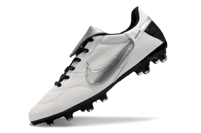 Men's Nike The Premier 3 FG Firm Ground Low-Tops Football Boots - Beige/Silver/Black