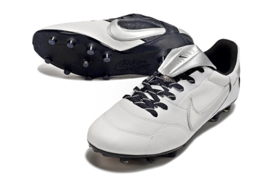 Men's Nike The Premier 3 FG Firm Ground Low-Tops Football Boots - Beige/Silver/Black