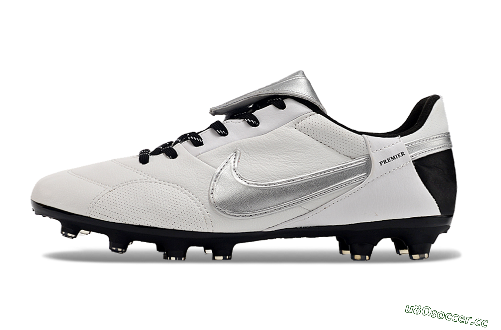 Men's Nike The Premier 3 FG Firm Ground Low-Tops Football Boots - Beige/Silver/Black 0