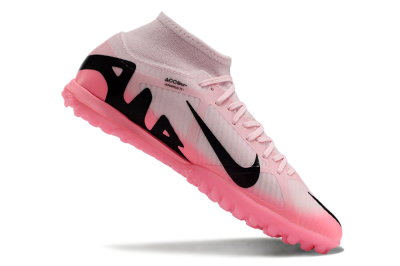 Men's Nike Air Zoom Mercurial Superfly 9 Academy TF Artificial Turf High-Tops Football Shoes - Pink/Black