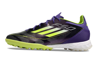 Unisex Adidas F50 Elite TF Artificial Turf Low-Tops Football Shoes - Purple/Yellow/White