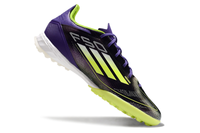 Unisex Adidas F50 Elite TF Artificial Turf Low-Tops Football Shoes - Purple/Yellow/White