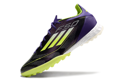Unisex Adidas F50 Elite TF Artificial Turf Low-Tops Football Shoes - Purple/Yellow/White