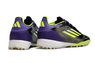 Unisex Adidas F50 Elite TF Artificial Turf Low-Tops Football Shoes - Purple/Yellow/White