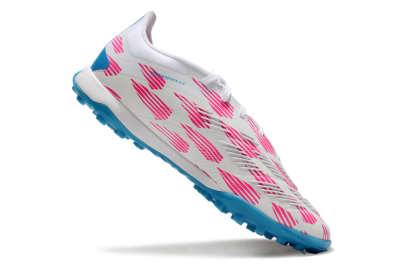 Men's Adidas Predator Elite 24 TF Artificial Turf Low-Tops Football Shoes - White/Pink/Blue