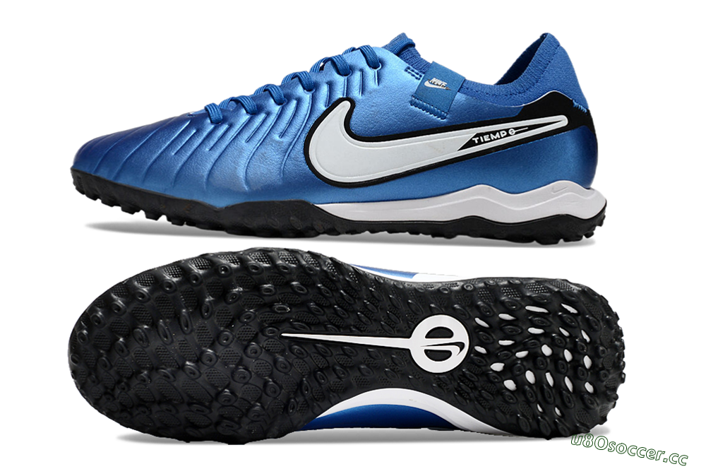 Unisex Nike Tiempo Legend 10 Elite TF Artificial Turf Low-Tops Football Shoes - Blue/White/Black 1
