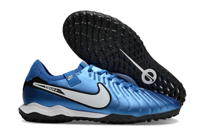 Unisex Nike Tiempo Legend 10 Elite TF Artificial Turf Low-Tops Football Shoes - Blue/White/Black