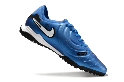 Unisex Nike Tiempo Legend 10 Elite TF Artificial Turf Low-Tops Football Shoes - Blue/White/Black
