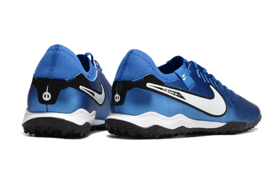 Unisex Nike Tiempo Legend 10 Elite TF Artificial Turf Low-Tops Football Shoes - Blue/White/Black