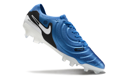 Unisex Nike Tiempo Legend 10 Elite FG Firm Ground Low-Tops Football Boots - Blue/White/Black