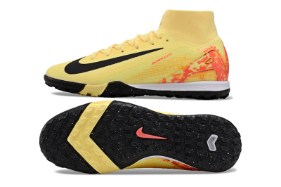 Unisex Nike Air Zoom Mercurial Superfly 10 Elite TF Artificial Turf High-Tops Football Shoes - Yellow/Pink/Black