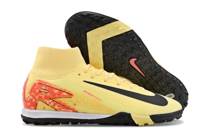 Unisex Nike Air Zoom Mercurial Superfly 10 Elite TF Artificial Turf High-Tops Football Shoes - Yellow/Pink/Black