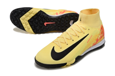 Unisex Nike Air Zoom Mercurial Superfly 10 Elite TF Artificial Turf High-Tops Football Shoes - Yellow/Pink/Black