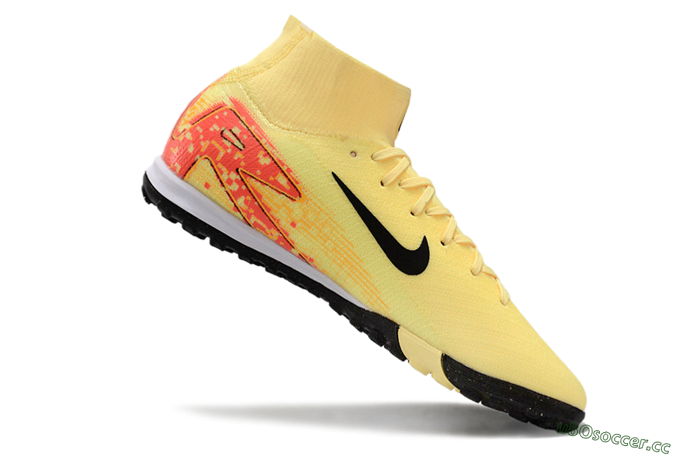 Unisex Nike Air Zoom Mercurial Superfly 10 Elite TF Artificial Turf High-Tops Football Shoes - Yellow/Pink/Black 4