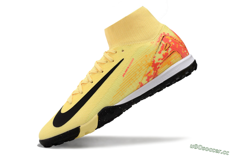 Unisex Nike Air Zoom Mercurial Superfly 10 Elite TF Artificial Turf High-Tops Football Shoes - Yellow/Pink/Black 5