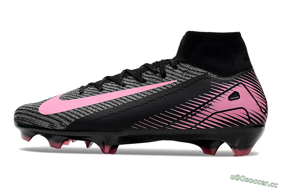 Unisex Nike Air Zoom Mercurial Superfly 10 Elite FG Firm Ground High-Tops Football Boots - Black/Pink 0