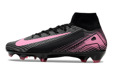 Unisex Nike Air Zoom Mercurial Superfly 10 Elite FG Firm Ground High-Tops Football Boots - Black/Pink